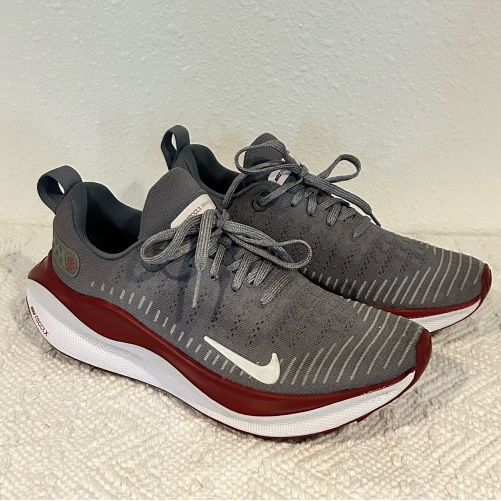 Nike Gray and Red Athletic Shoes